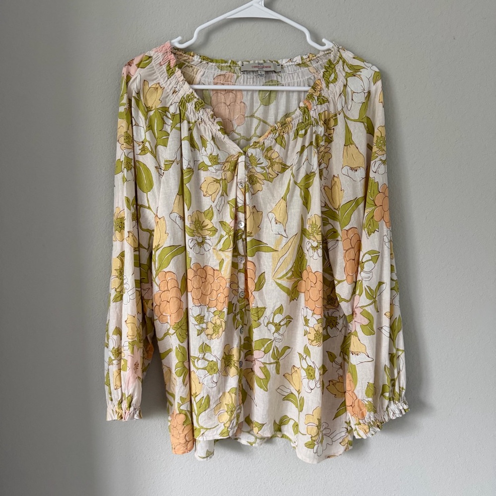 Casa Cabana Women’s Linen Blouse Large